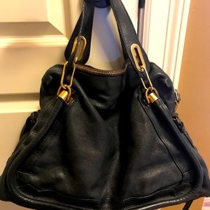 Authentic Chloe Black Paraty Bag crossbody strap